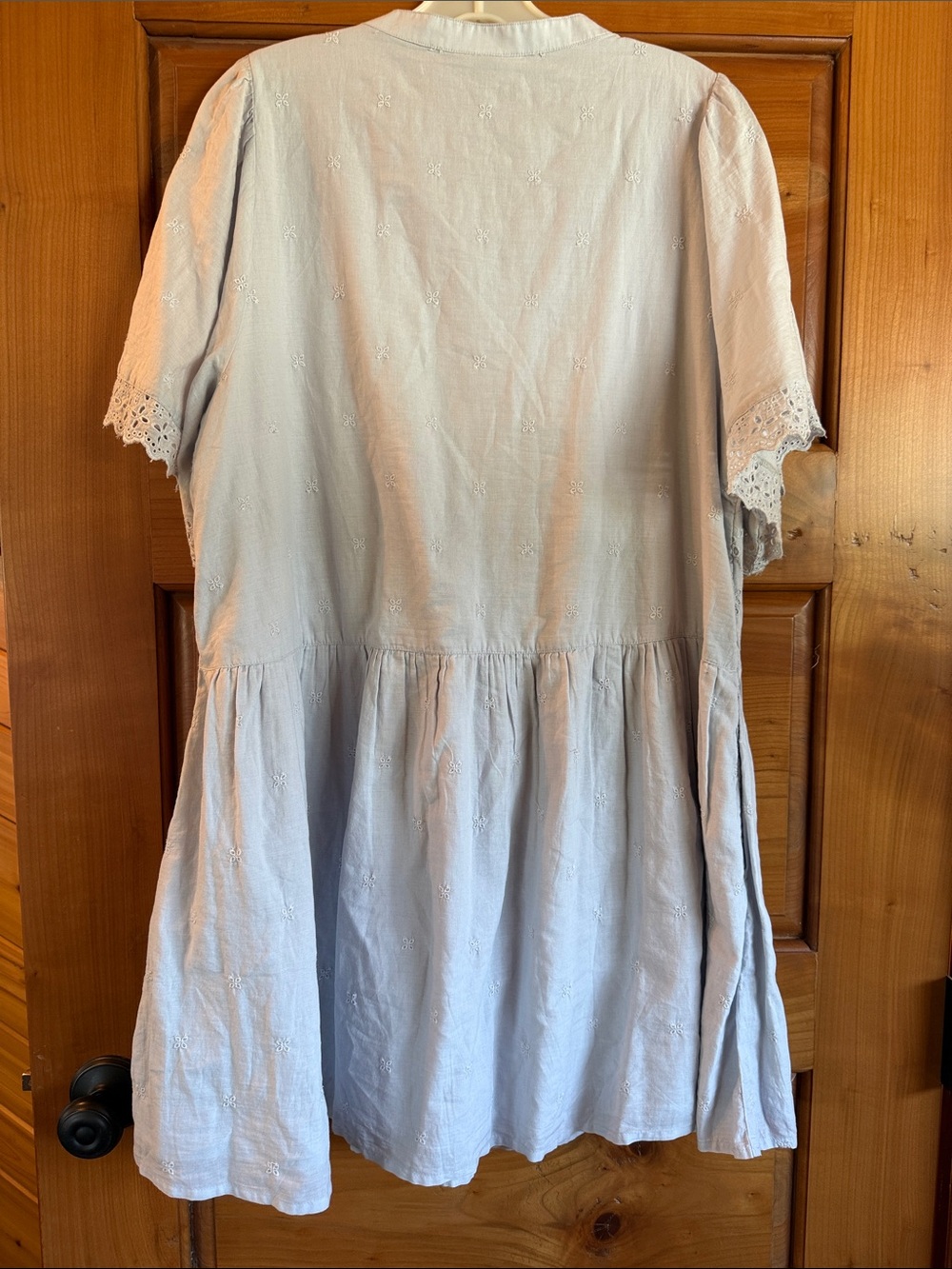 Universal Thread Pale Blue Eyelet Cotton Dress - Picture 6 of 7